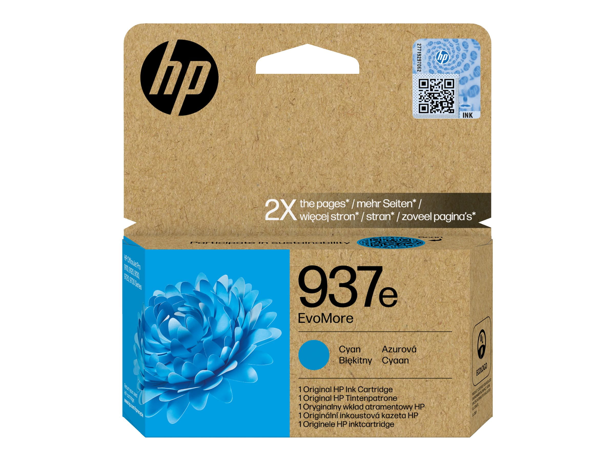 HP 937e EvoMore - Cyan - original - Tintenpatrone