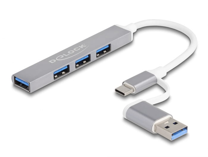 Delock Hub - 3 x USB 2.0 + 1 x USB 3.2 Gen 1