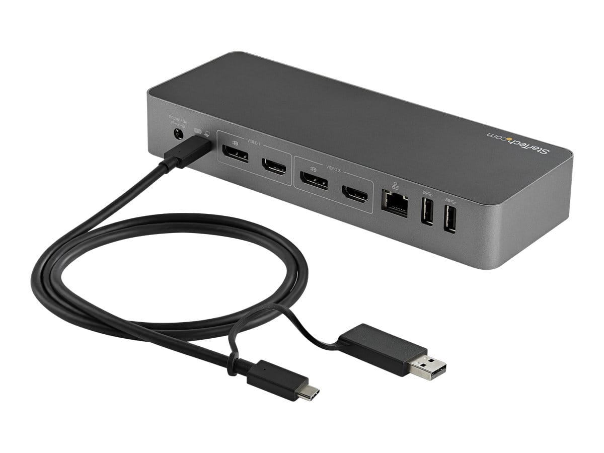 StarTech.com 1m USB-C Kabel mit USB-A Adapter Dongle - Hybrid 2-in-1 USB-C Kabel mit USB-A - USB-C auf USB-C (10Gbit/s - 100W PD)