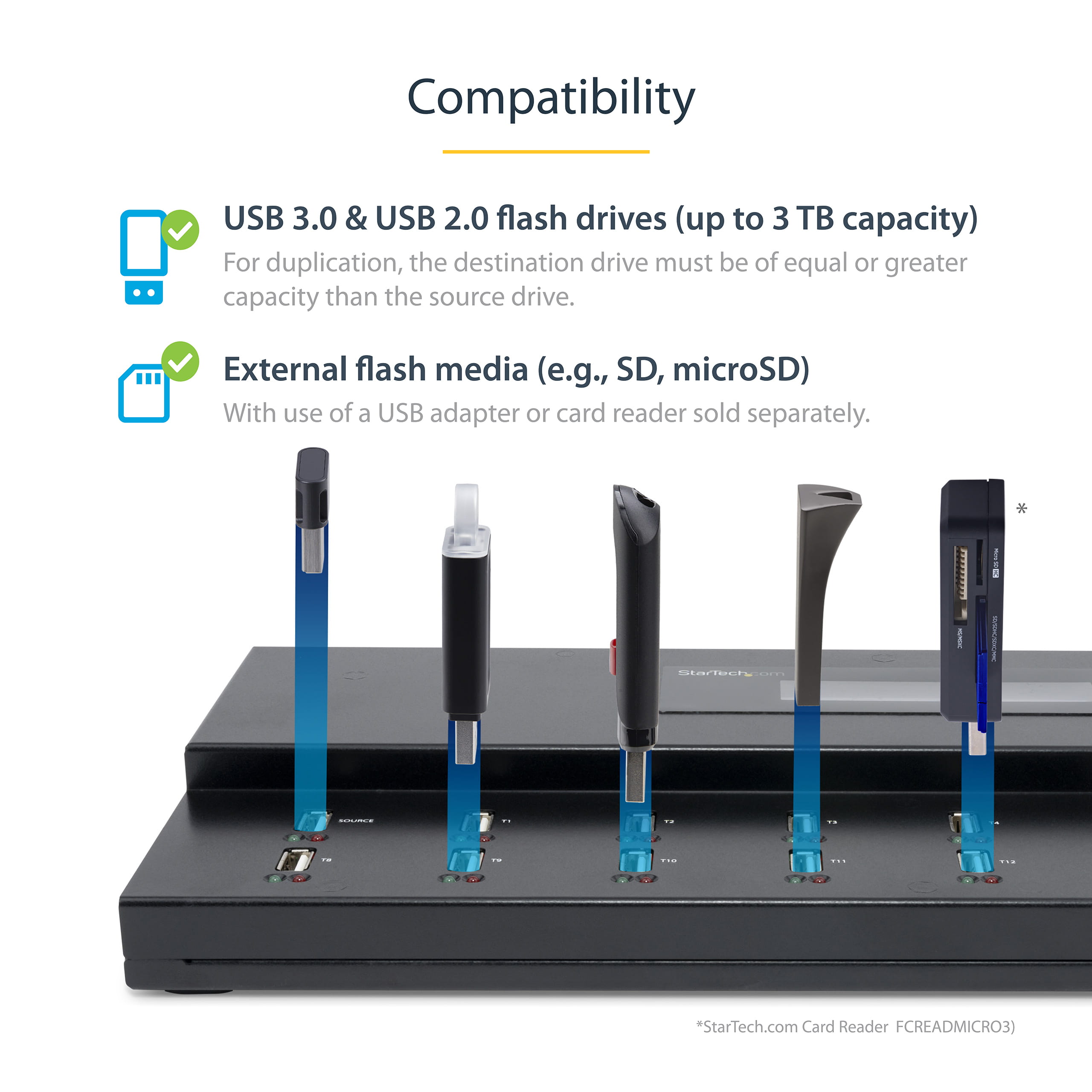 StarTech.com 1:15 Standalone USB Duplizierer und Löscher