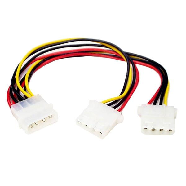 StarTech.com Y-Kabel 4 pin Molex Stecker - Molex Splitter IDE Stromkabel - 2 x LP4 intern - Netz-Splitter - interne Stromversorgung, 4-polig (M)