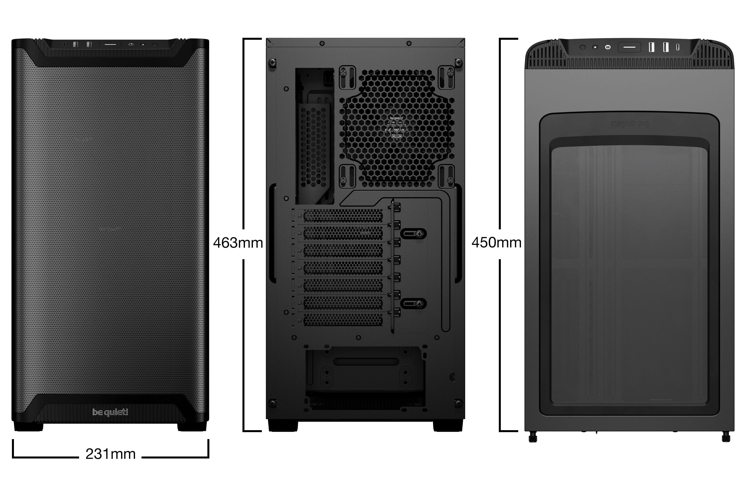 Be Quiet! Pure Base 501 Airflow Window - Midi-Tower - ATX - Seitenteil mit Fenster (gehärtetes Glas)