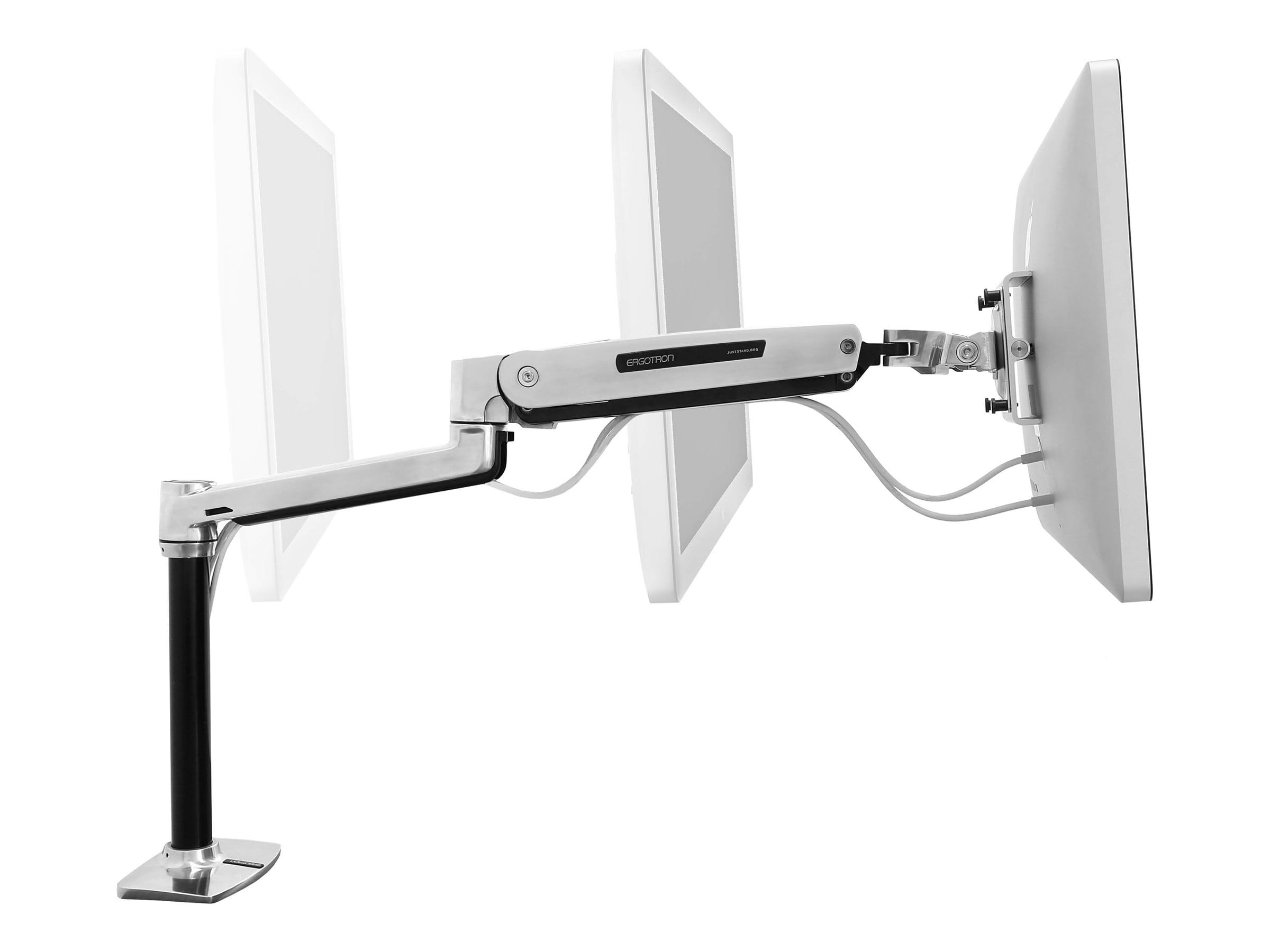 Ergotron LX HD Sit-Stand - Befestigungskit (Gelenkarm, Stange, VESA-Adapter, Tisch-Klemme, Befestigung für Kabeldurchgang)