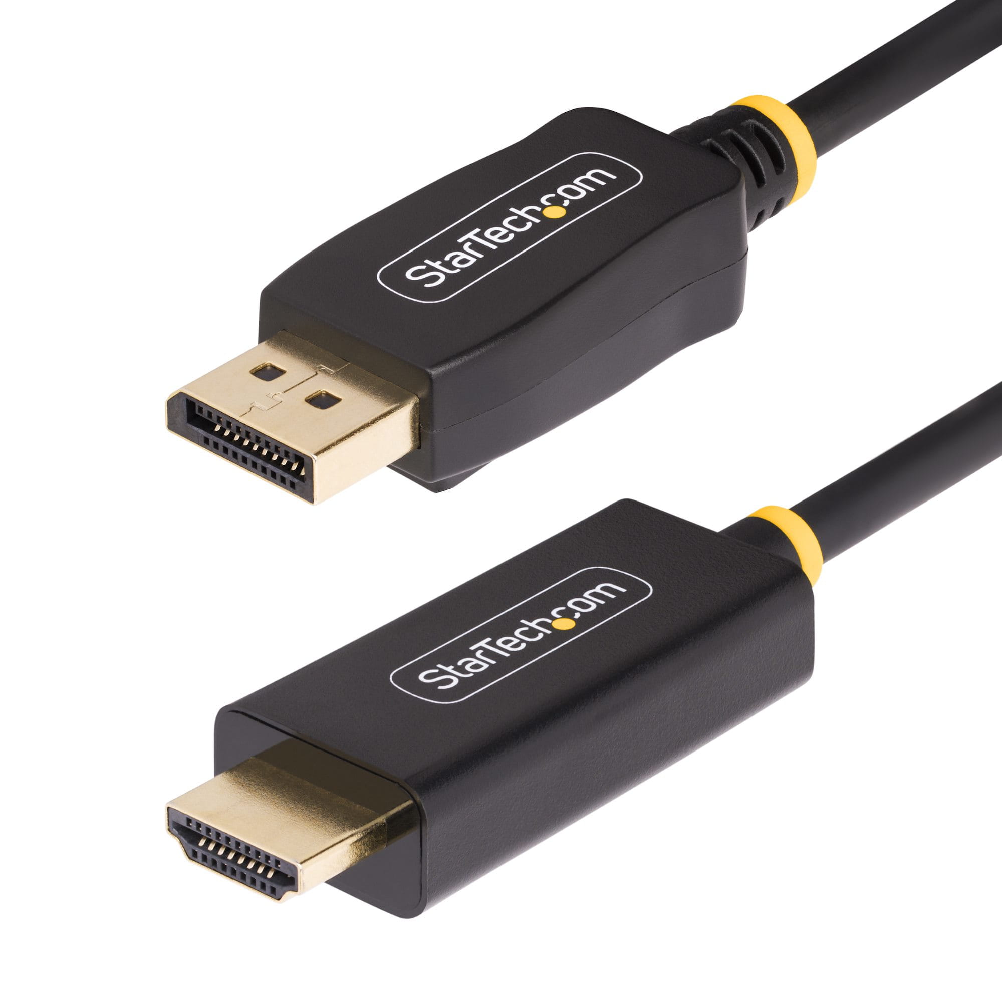 StarTech.com 9.8ft (3m) DisplayPort to HDMI Adapter Cable, 4K 60Hz with HDR, DP to HDMI 2.0b, Active Video Converter, DisplayPort Desktop to HDMI Monitor, M/M - DisplayPort to HDMI Cord (10F-DP-HDMI-4K60-HDR)