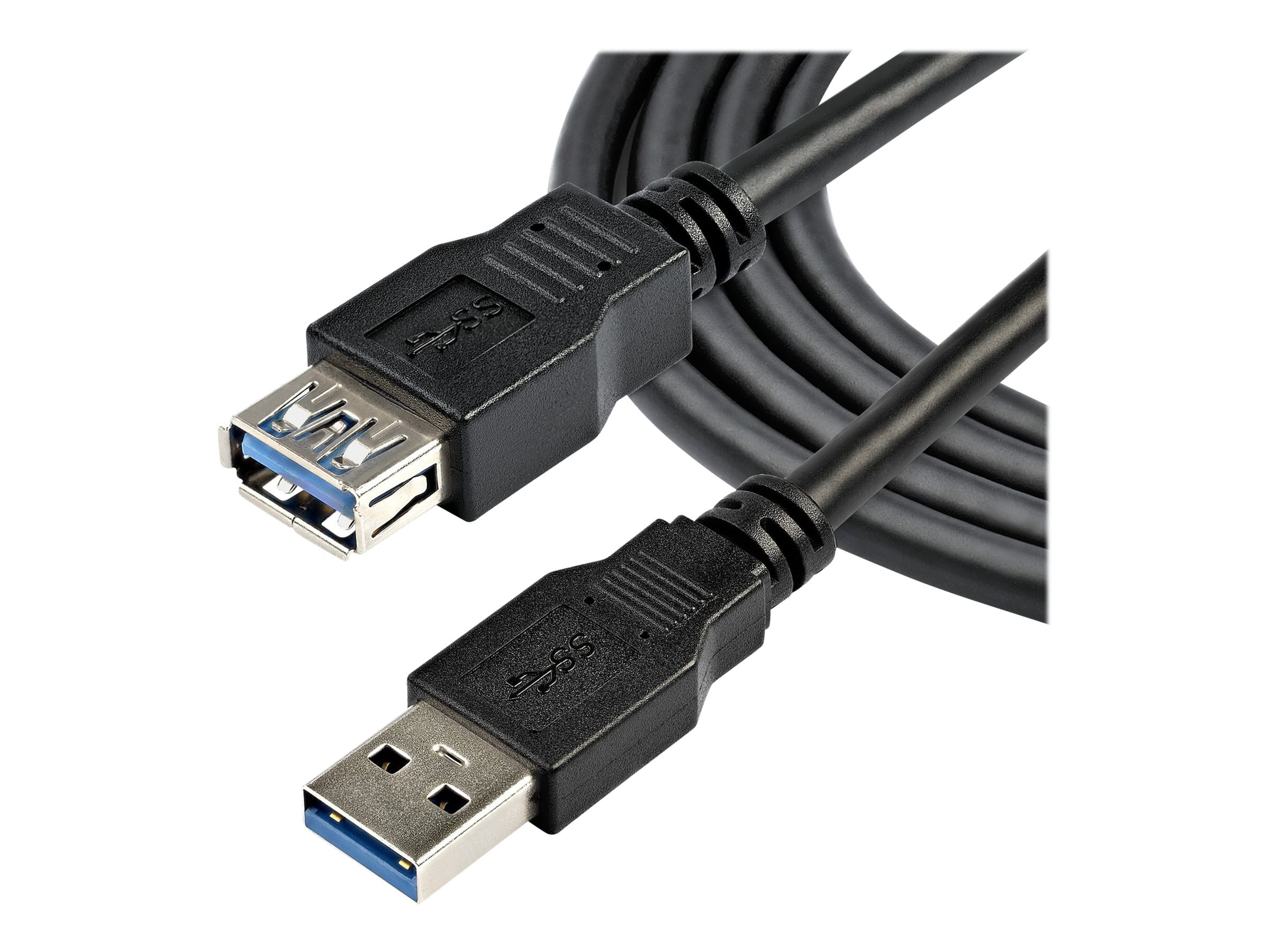 StarTech.com 2m USB 3.0 Verlängerungskabel - USB 3 Typ A auf A 2 Meter Kabel Verlängerung - Stecker/ Buchse - Schwarz - USB-Verlängerungskabel - USB Typ A (W)