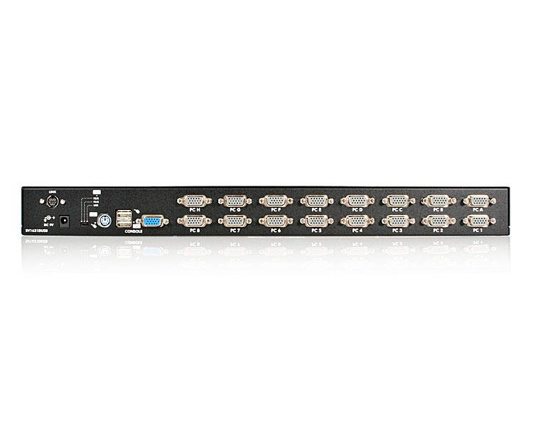 StarTech.com 16-Port USB PS/2 KVM-Switch mit OSD zur Rackmontage