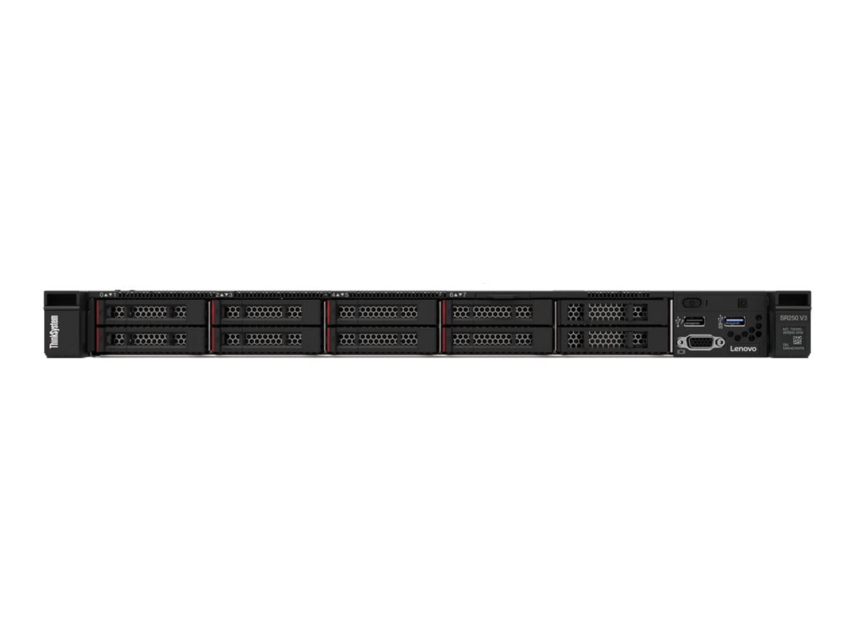 Lenovo ThinkSystem SR250 V3 7DCL - Server - Rack-Montage - 1U - 1-Weg - 1 x Xeon E-2468 / 2.6 GHz - RAM 32 GB - Hot-Swap 6.4 cm (2.5")