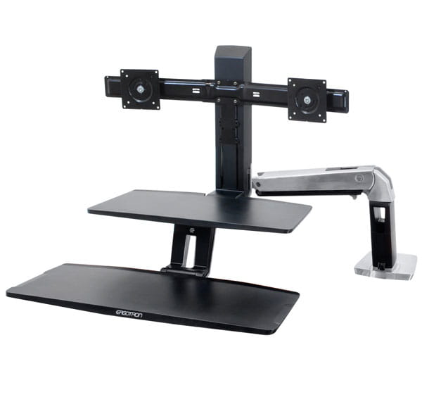 Ergotron WorkFit-A Dual Workstation With Suspended Keyboard