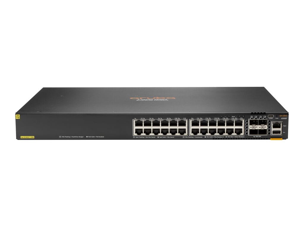 HPE Aruba CX 6200F - Switch - nur horizontale Oberflächenmontage - L3 - managed - 24 x 10/100/1000 (PoE+)