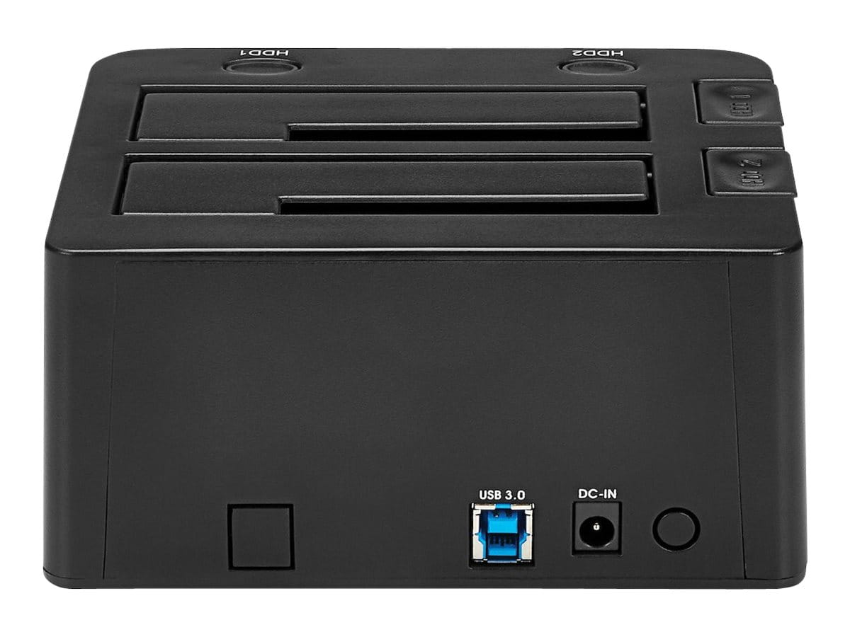 StarTech.com Dual-Bay USB 3.0 to SATA Hard Drive Docking Station, USB Hard Drive Dock, External 2.53.5 SATA IIIIII, SSDHDD Docking Station, Hot-Swap Hard Drive Bay - Top-Loading - Speicher-Controller - 2.5", 3.5" (6.4 cm, 8.9 cm)