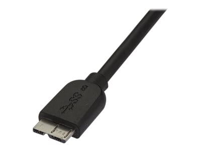 StarTech.com 15cm schlankes SuperSpeed USB 3.0 A auf Micro B Kabel - St/St - USB 3.0 Anschlusskabel - Schwarz - USB-Kabel - Micro-USB Typ B (M)