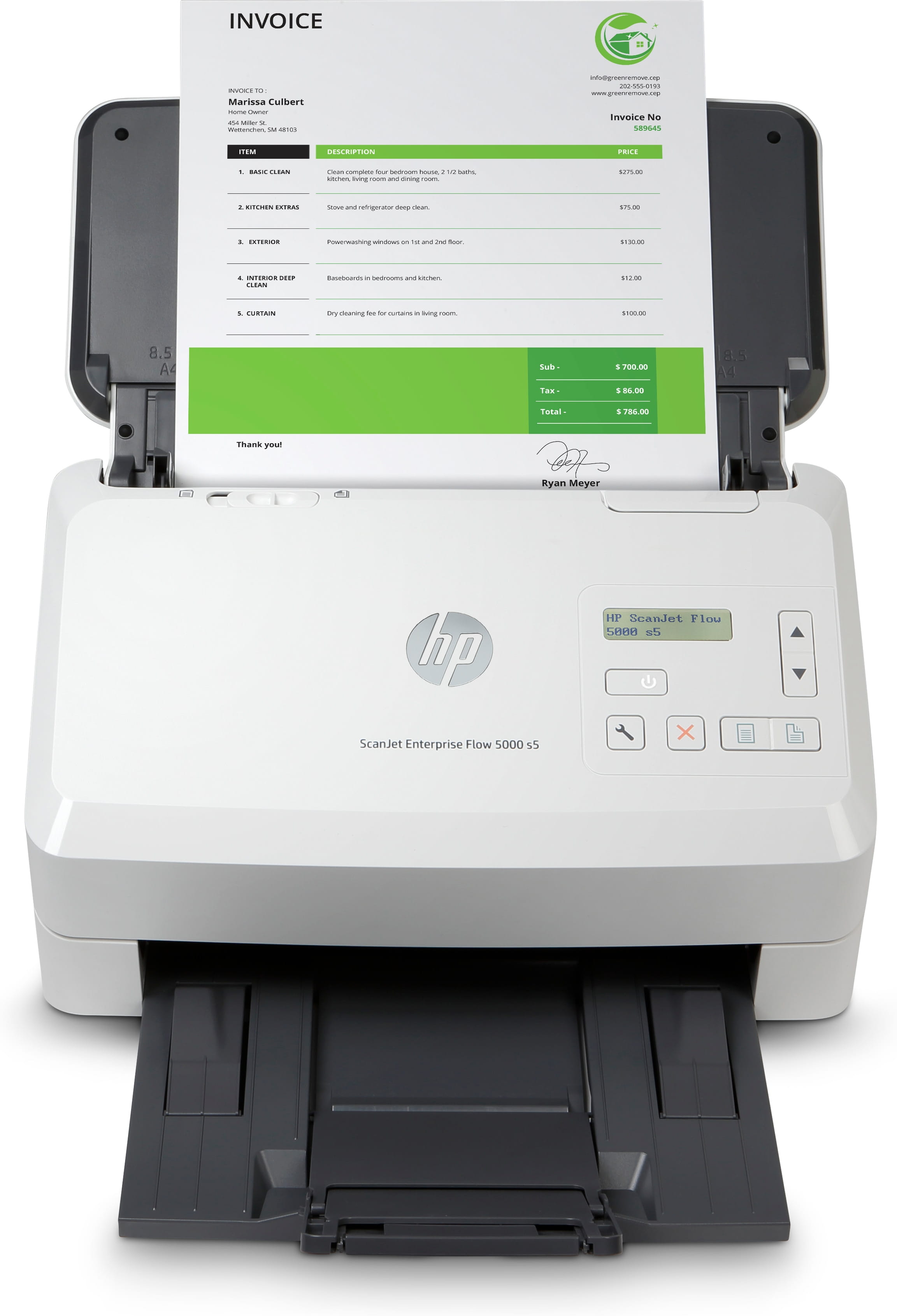 HP ScanJet Enterprise Flow 5000 s5 - Dokumentenscanner - CMOS / CIS - Duplex - 216 x 3100 mm - 600 dpi x 600 dpi - bis zu 65 Seiten/Min. (einfarbig)