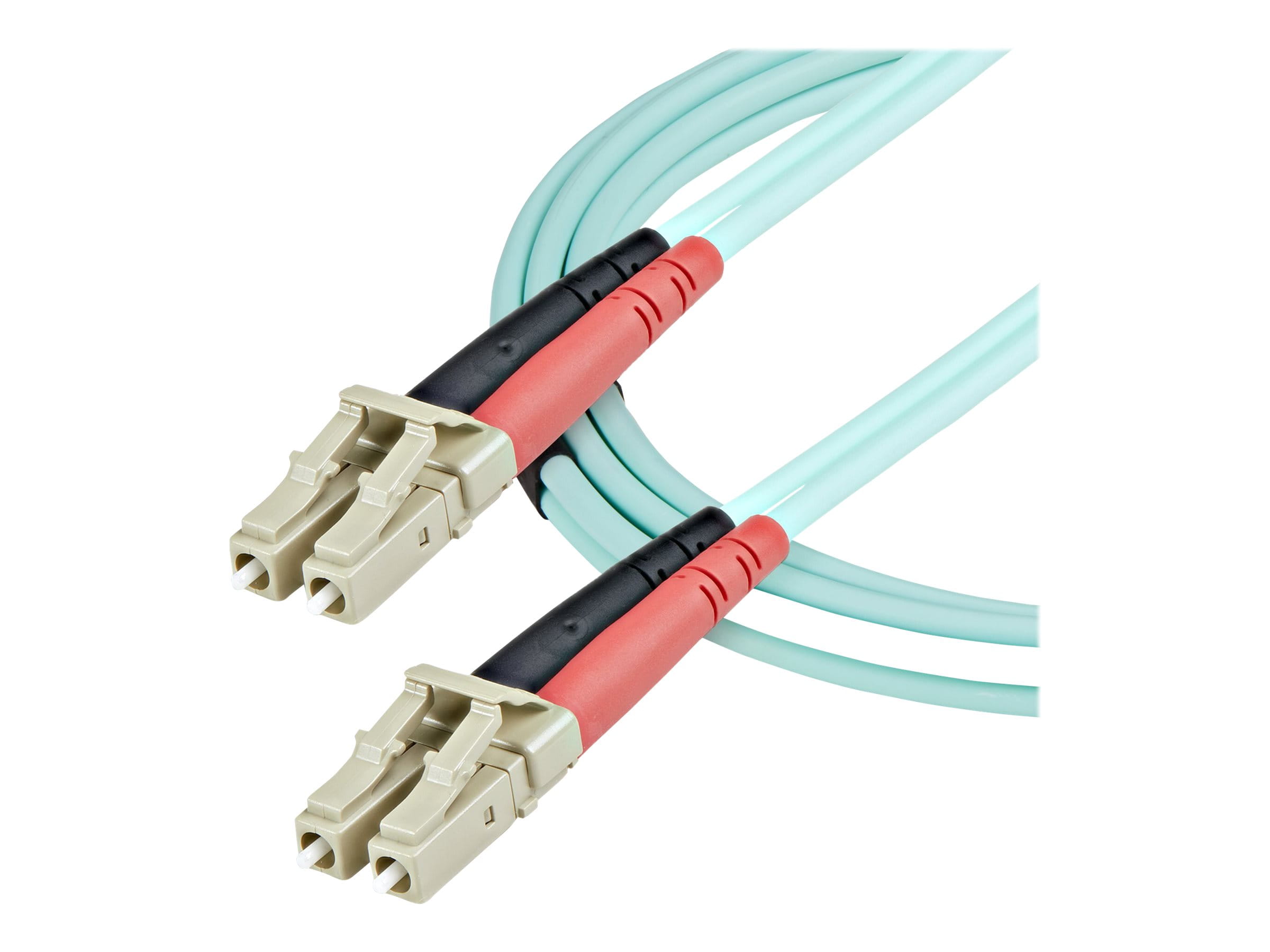 StarTech.com 1m (3ft) LC/UPC to LC/UPC OM3 Multimode Fiber Optic Cable, Full Duplex 50/125Âµm Zipcord Fiber Cable, 100G Networks, LOMMF/VCSEL, 