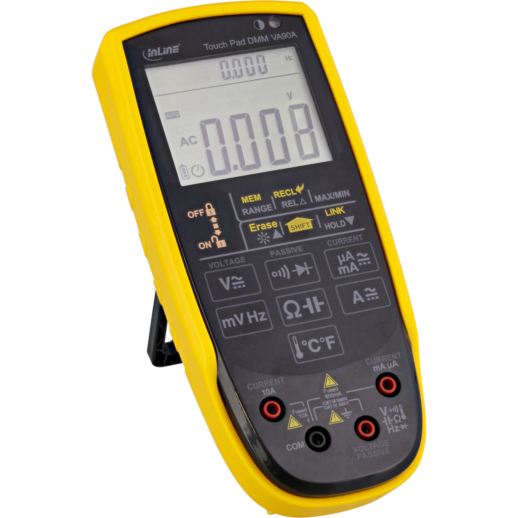 InLine Multimeter mit Touch-Pad und beleuchtetem Display - CAT III / CAT IV