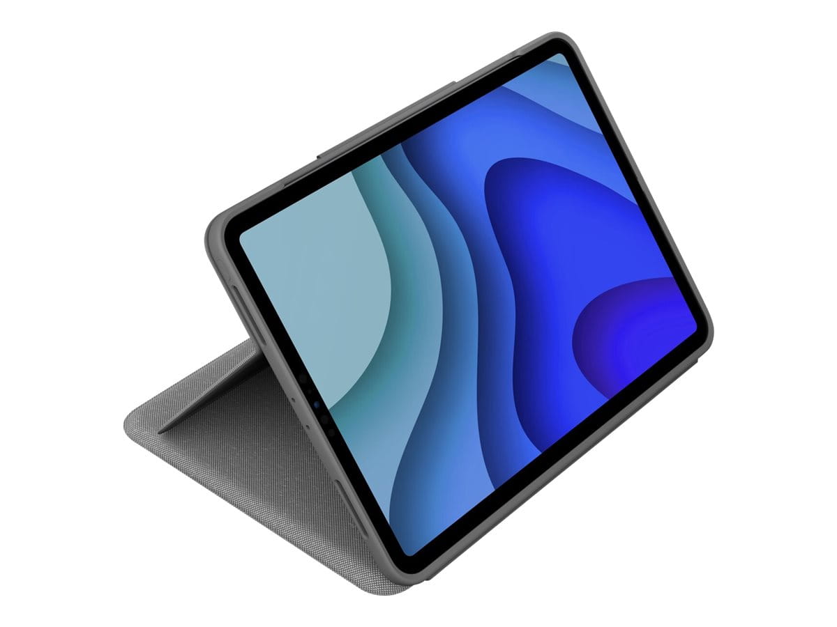 Logitech Folio Touch - Tastatur und Foliohülle - mit Trackpad - hinterleuchtet - Apple Smart connector - QWERTY - Italienisch - Graphite - für Apple 11-inch iPad Pro (1. Generation, 2. Generation)