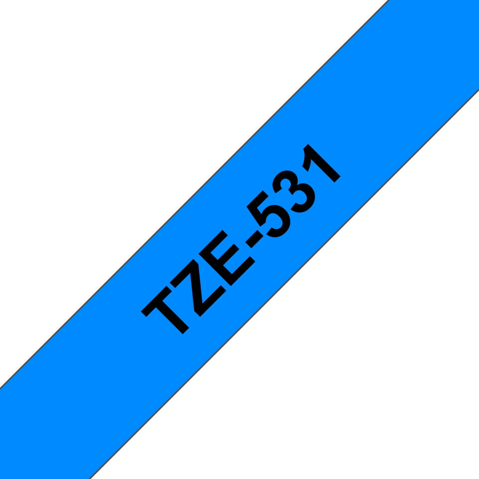 Brother TZe-531 - Schwarz auf Blau - Rolle (1,2 cm x 8 m)