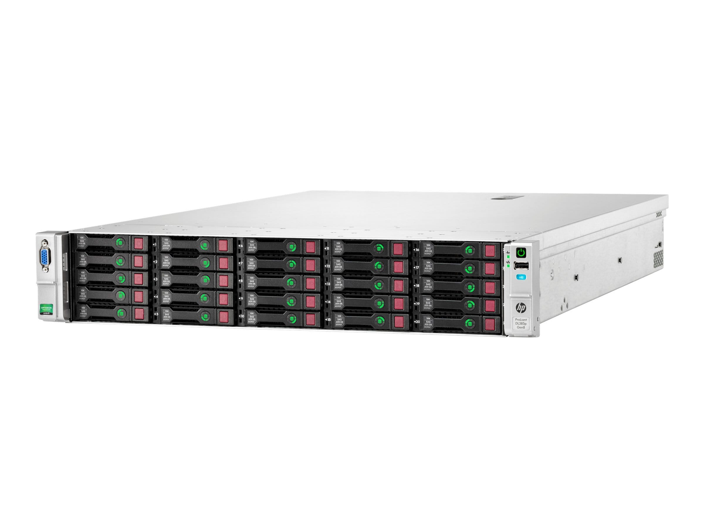 HPE ProLiant DL385p Gen8 Maximized Consolidation - Server - Rack-Montage - 2U - zweiweg - 2 x Opteron 6376 / 2.3 GHz - RAM 32 GB - SAS - Hot-Swap 6.4 cm (2.5")