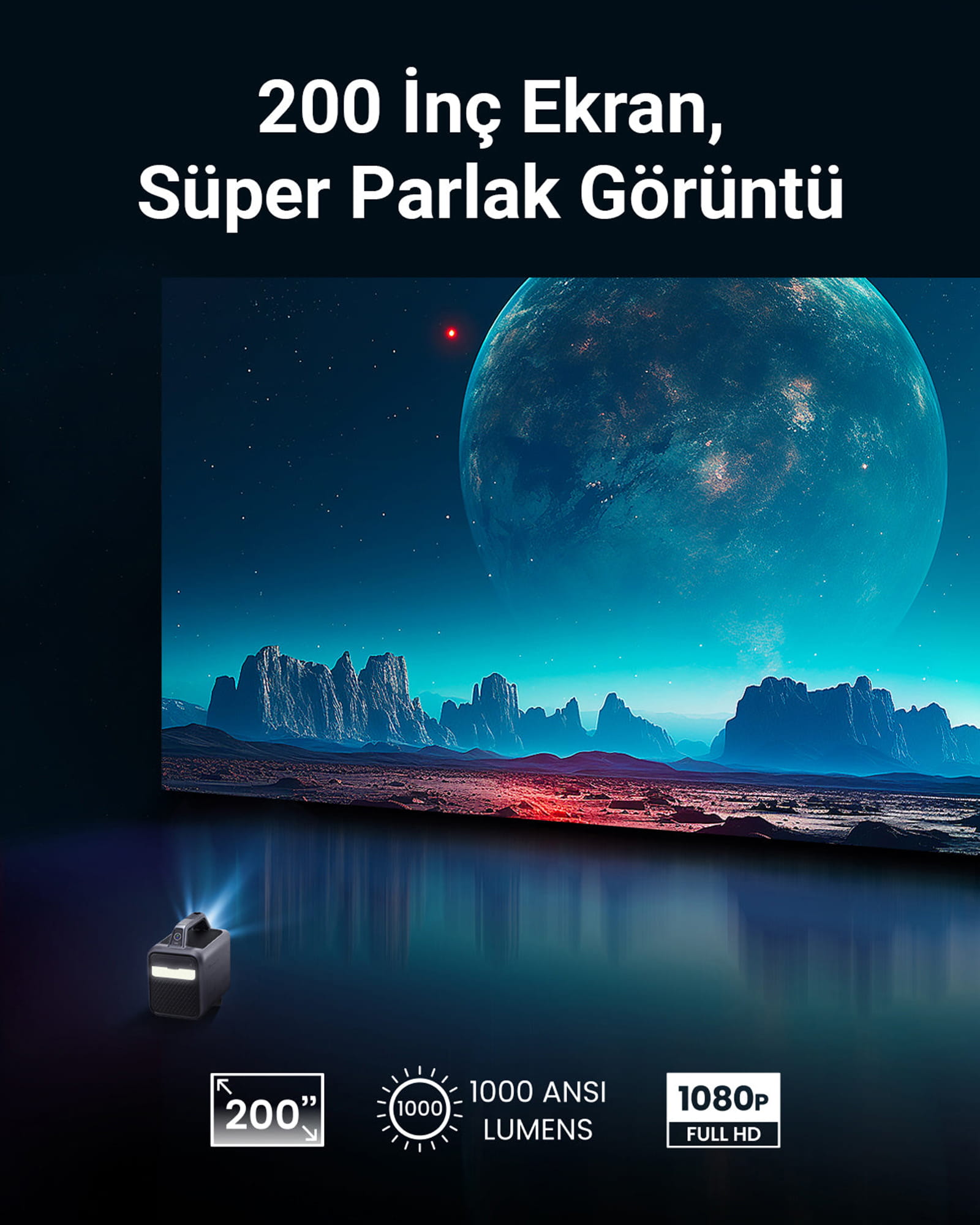 Anker Innovations Nebula Mars 3 - DLP-Projektor - RGB LED - 1000 ANSI-Lumen - Full HD (1920 x 1080)