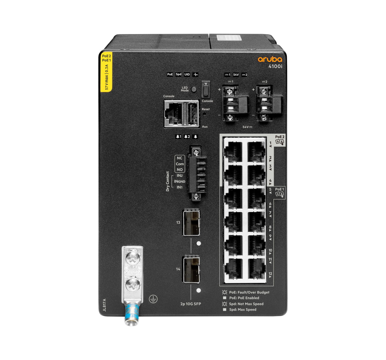 HPE Aruba 4100i - Switch - 8 x 10/100/1000 (PoE Class 4)