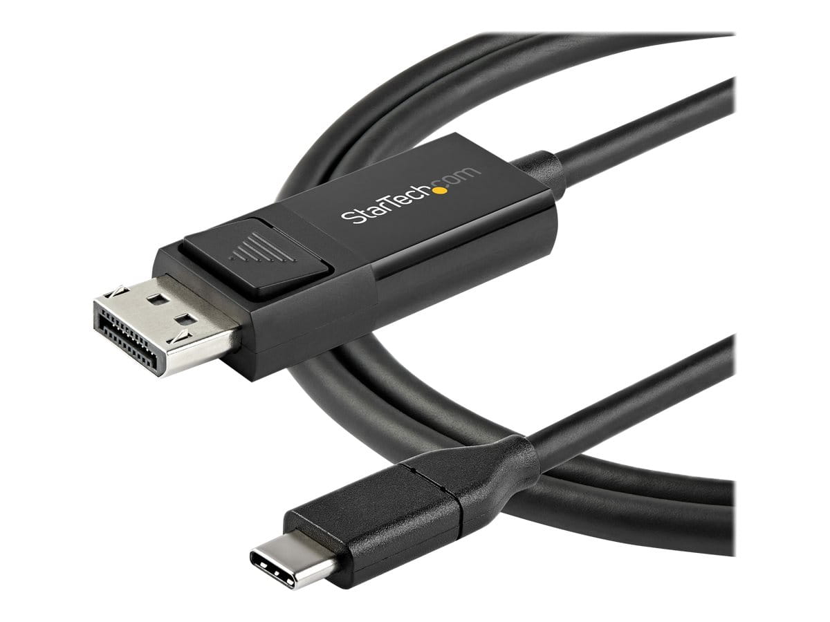 StarTech.com 6ft (2m) USB C to DisplayPort 1.2 Cable 4K 60Hz, Bidirectional DP to USB-C or USB-C to DP Reversible Video Adapter Cable, HBR2/HDR, USB Type C / Thunderbolt 3 Monitor Cable - 4K USB-C to DP Cable (CDP2DP2MBD)