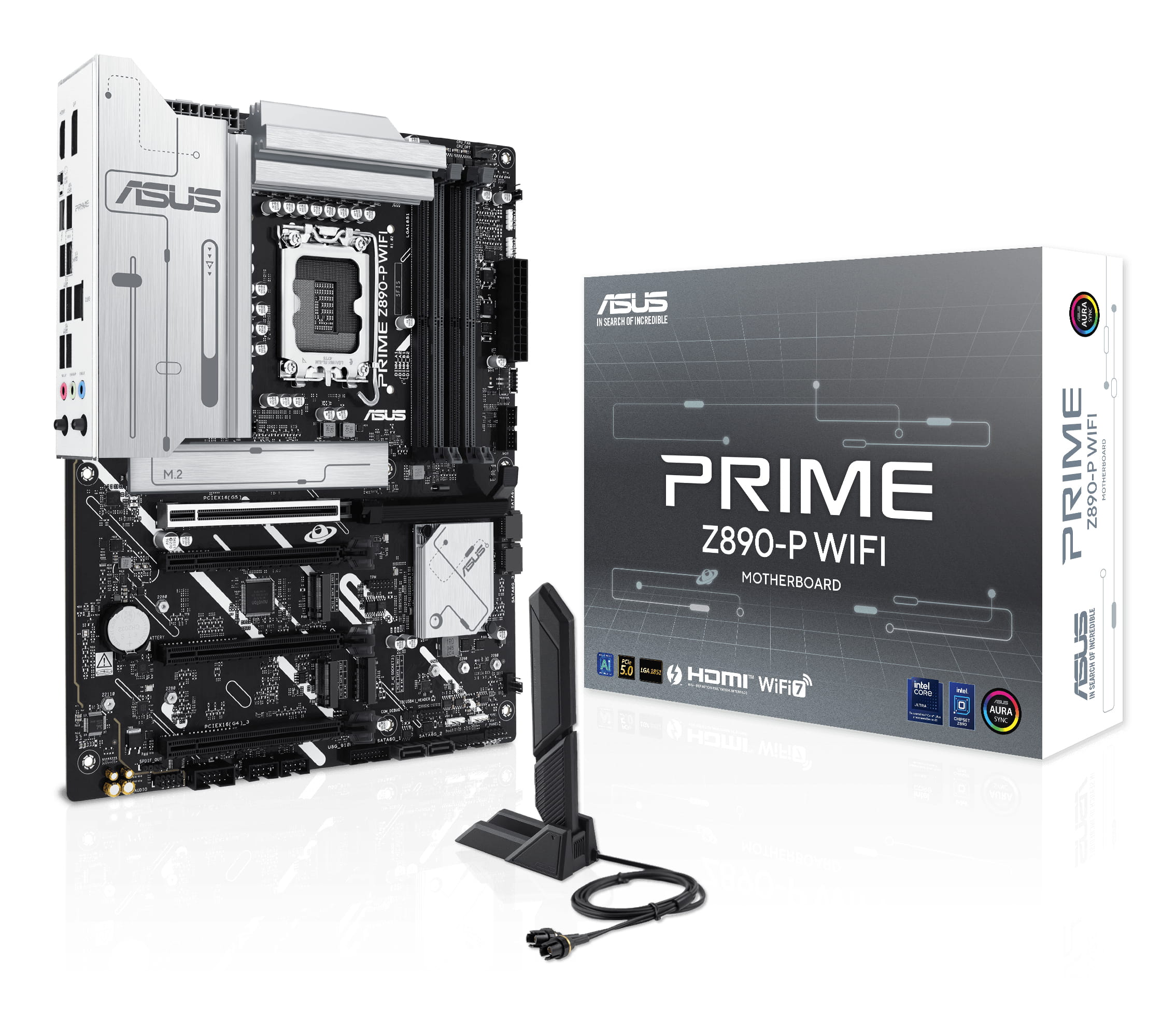 ASUS PRIME Z890-P WIFI - Motherboard - ATX - LGA1851-Sockel - Z890 Chipsatz - USB4, USB 3.2 Gen 2, USB 3.2 Gen 1, USB-C 3.2 Gen 1 - Wi-Fi 7, Bluetooth, 2.5 Gigabit LAN - Onboard-Grafik (CPU erforderlich)