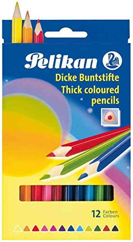 Pelikan BSD12DN - Farbstift - verschiedene Farben - 4 mm (Packung mit 12)