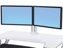 Ergotron WorkFit Dual Monitor Kit - Befestigungskit für 2 Monitore - weiß - Bildschirmgröße: 61 cm (24")