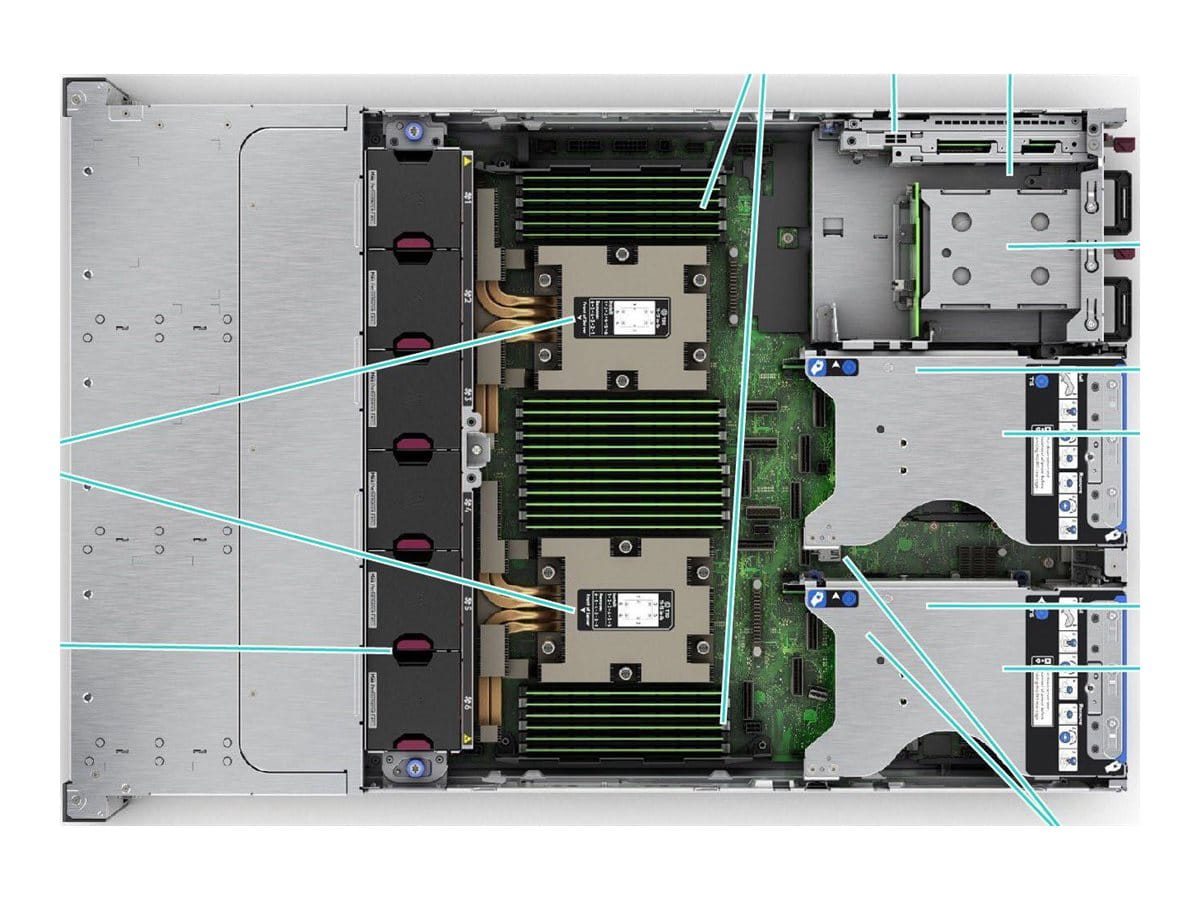 HPE ProLiant DL385 Gen11 - Server - Rack-Montage - 2U - zweiweg - 1 x EPYC 9124 / 3 GHz - RAM 32 GB - SATA/SAS/NVMe - Hot-Swap 6.4 cm (2.5")