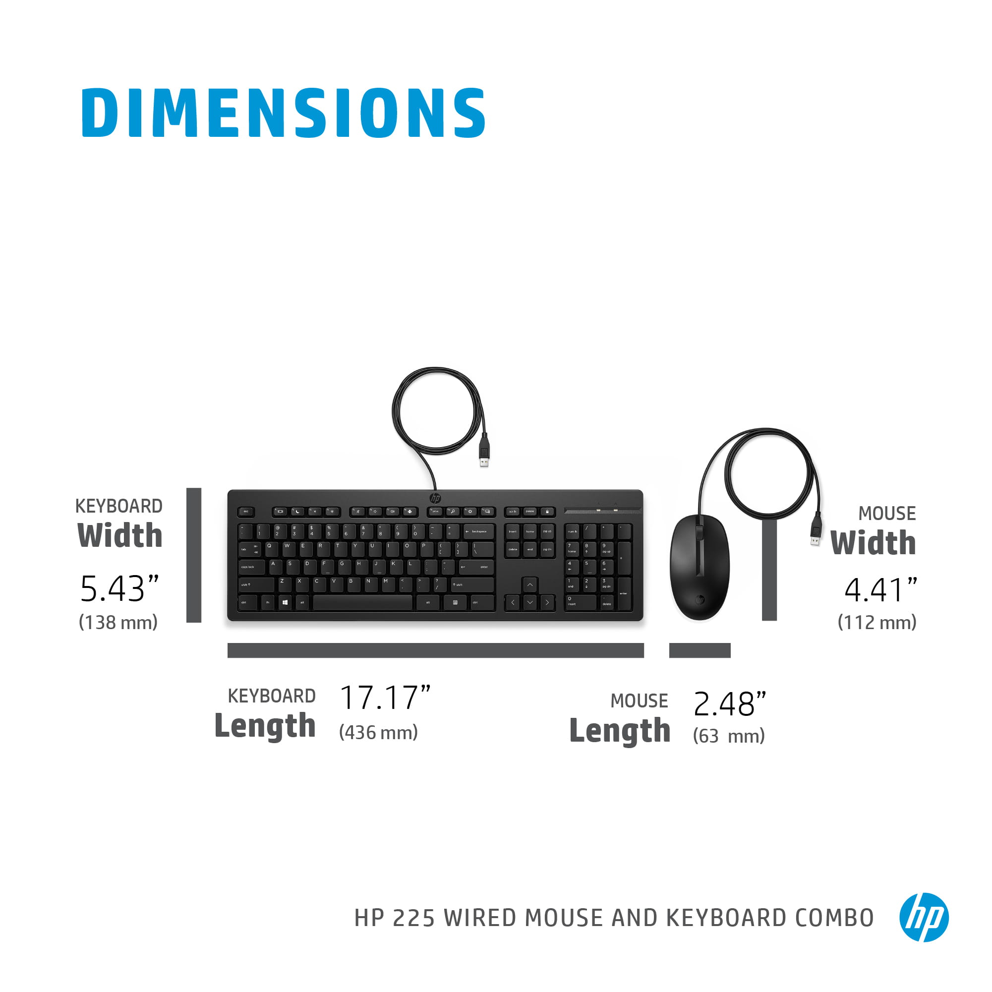 HP 225 - Tastatur-und-Maus-Set - USB - QWERTZ