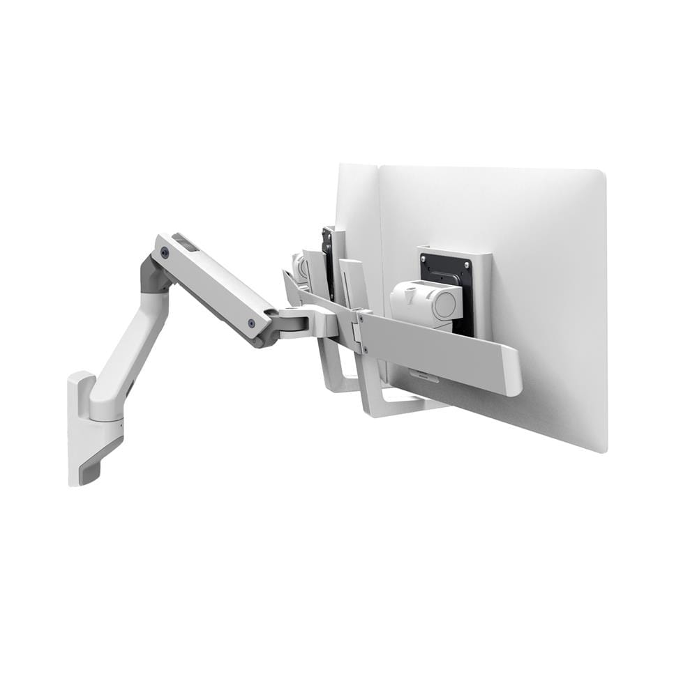 Ergotron HX Dual Monitor Wall Mount Arm - Befestigungskit (Griff, Gelenkarm, Wandmontage, 2 Drehgelenke, Befestigungsteile, Scharnier, Verlängerungsteil)