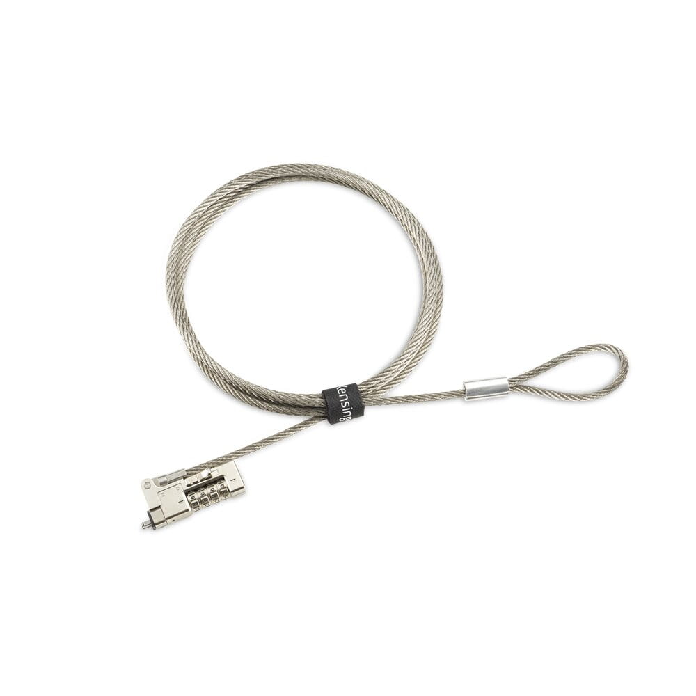 Kensington Slim NanoSaver 2.0 EQ, 1,8 m, Zahlenschloss, Edelstahl, Zink Stahl, Silber