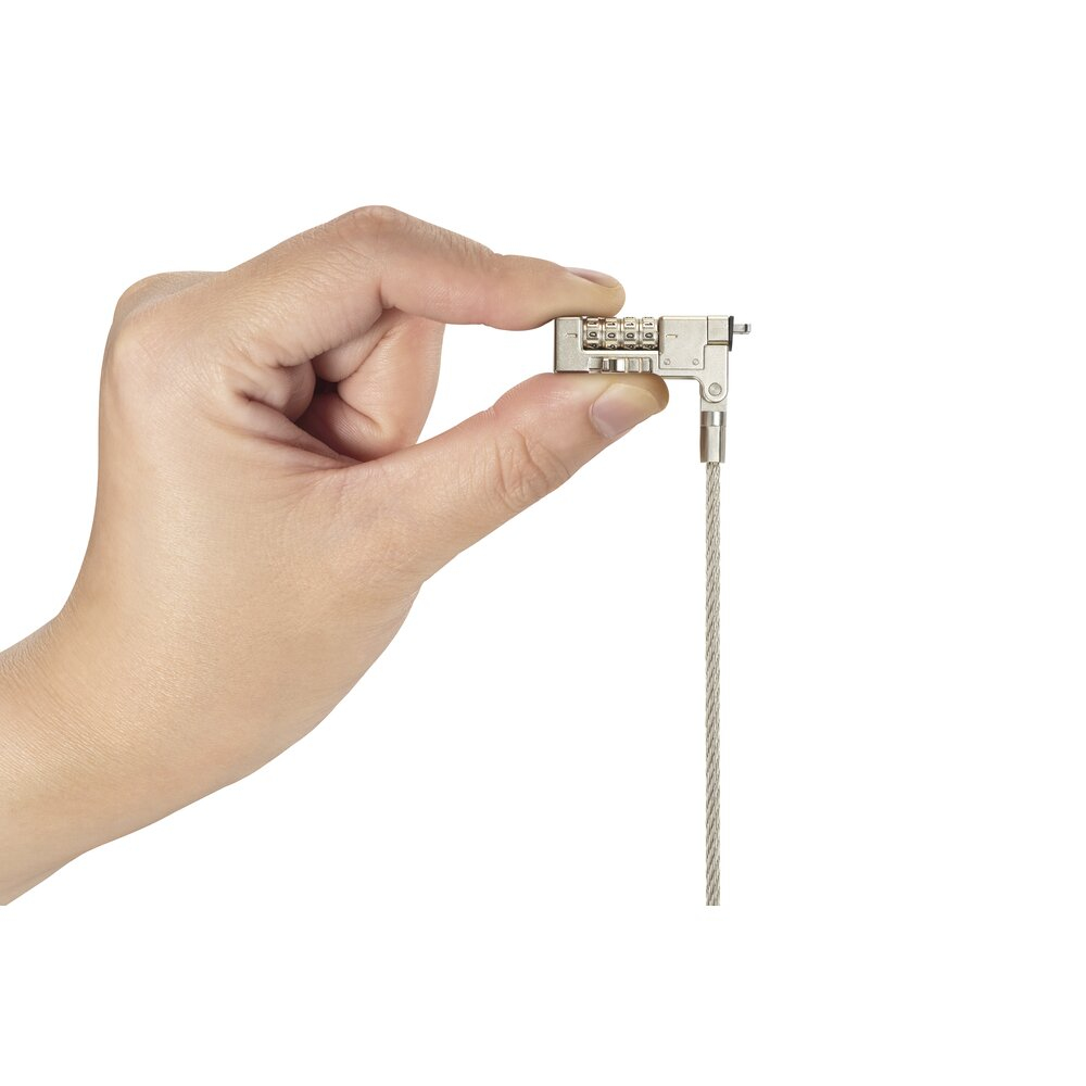 Kensington Slim NanoSaver 2.0 EQ, 1,8 m, Zahlenschloss, Edelstahl, Zink Stahl, Silber