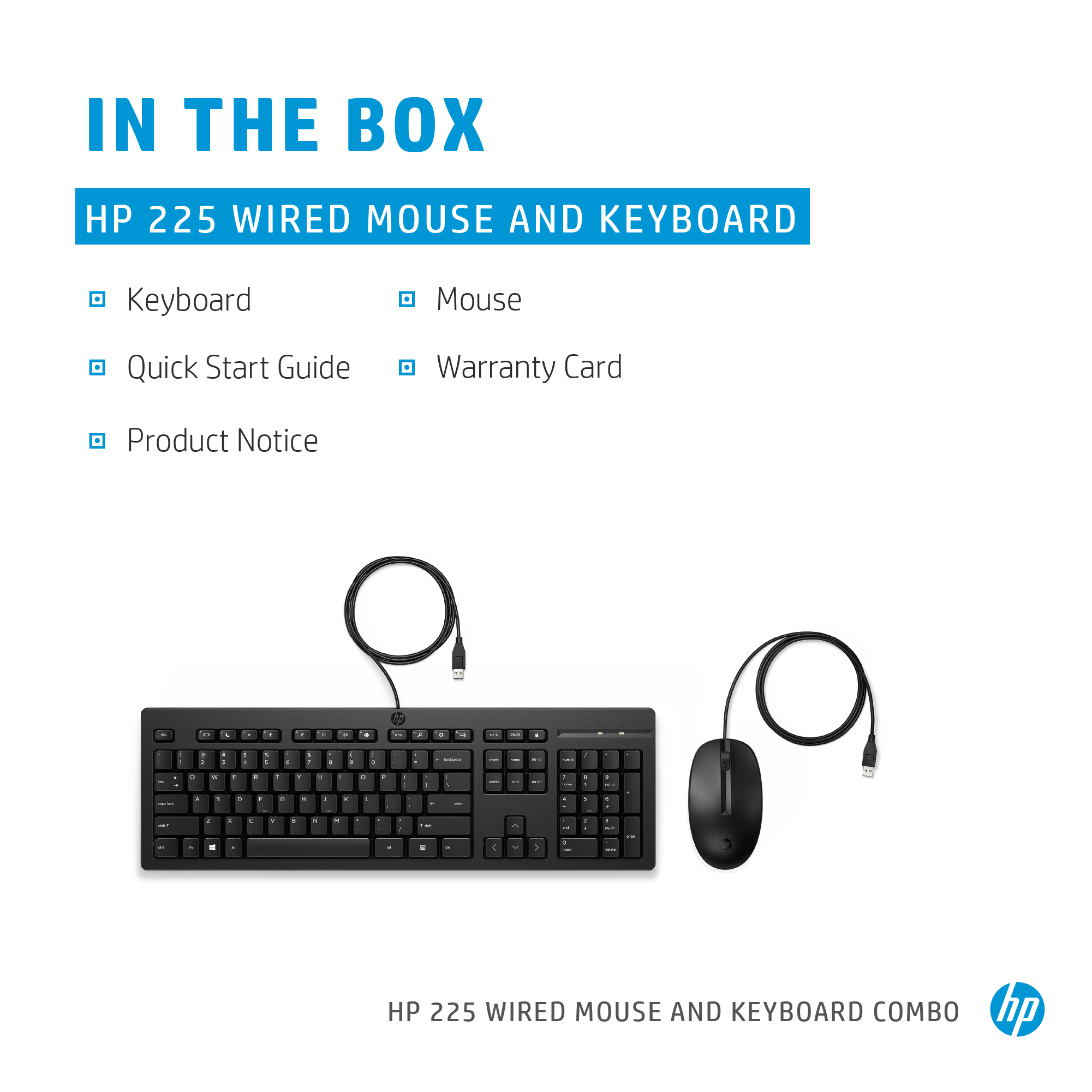 HP 225 - Tastatur-und-Maus-Set - USB - Niederlande