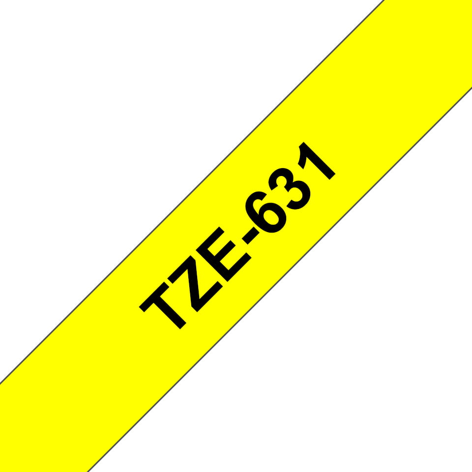 Brother TZe-631 - Selbstklebend - Schwarz auf Gelb - Rolle (1,2 cm x 8 m)