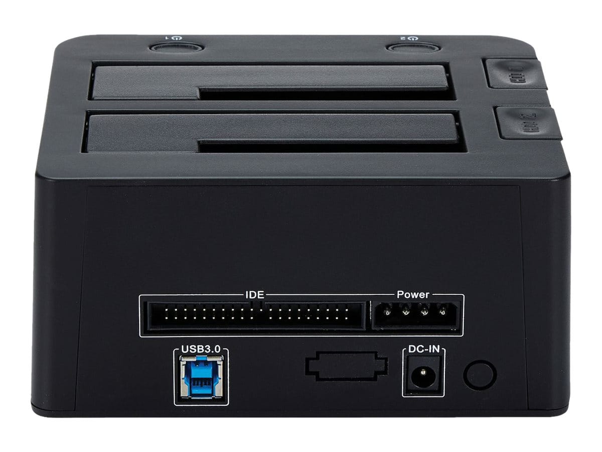 StarTech.com Dual-Bay USB 3.0 to SATA and IDE Hard Drive Docking Station, USB Hard Drive Dock, External 2.53.5 SATA III and IDE (40 pin)