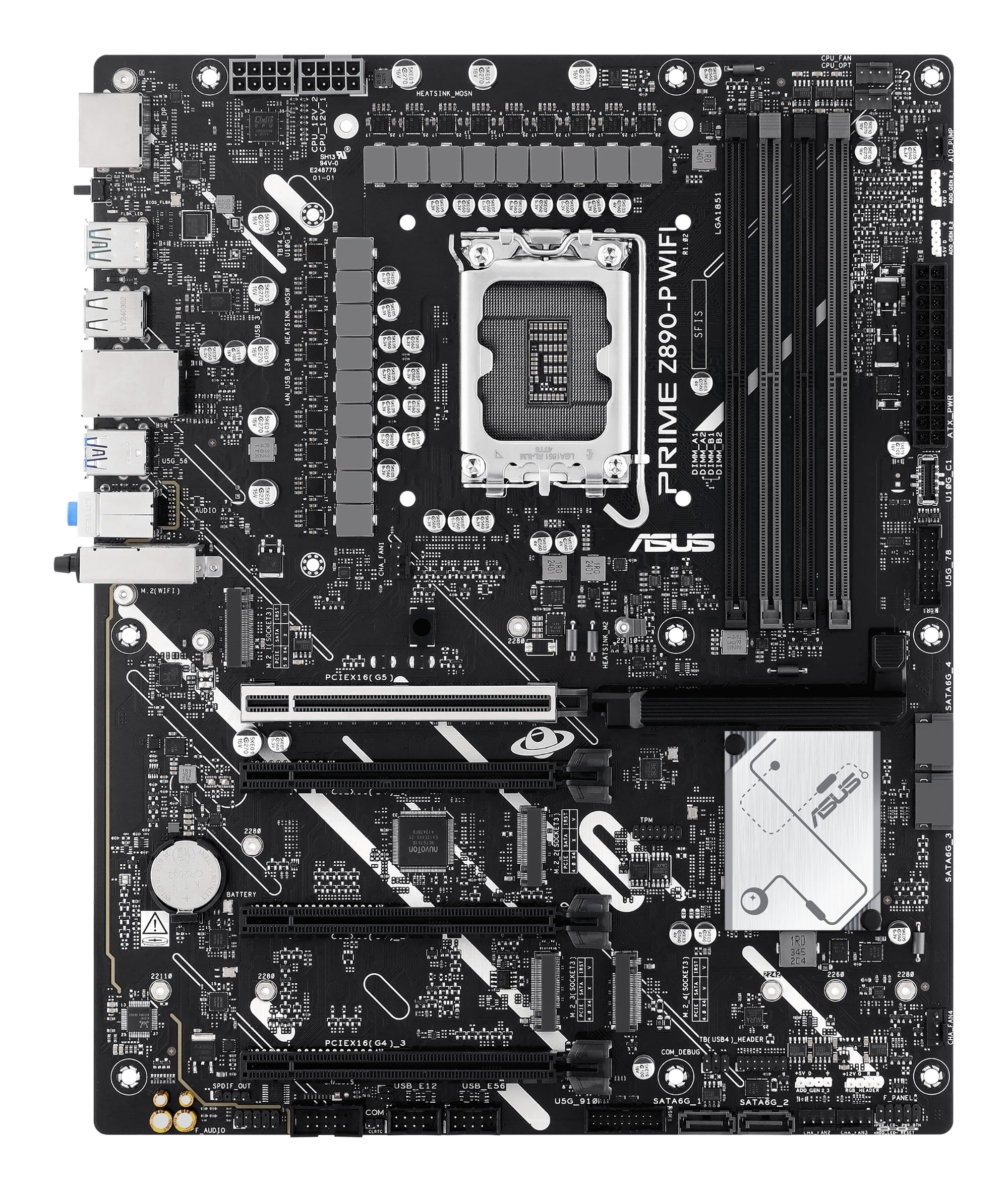 ASUS PRIME Z890-P WIFI - Motherboard - ATX - LGA1851-Sockel - Z890 Chipsatz - USB4, USB 3.2 Gen 2, USB 3.2 Gen 1, USB-C 3.2 Gen 1 - Wi-Fi 7, Bluetooth, 2.5 Gigabit LAN - Onboard-Grafik (CPU erforderlich)