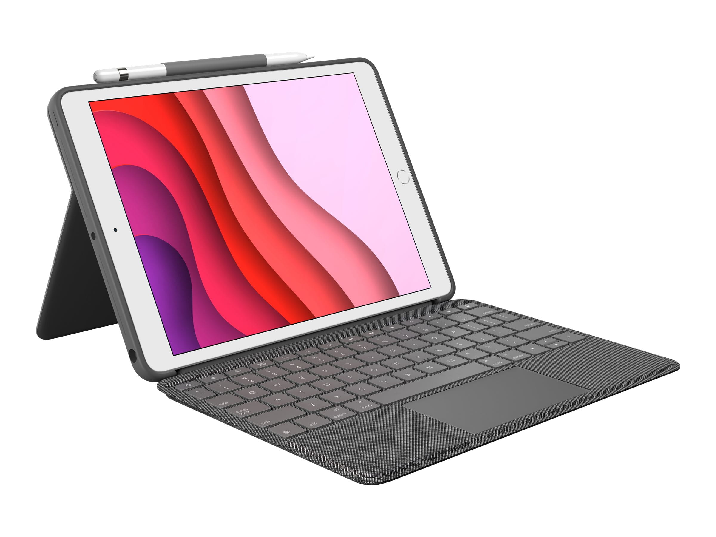 Logitech Combo Touch - Tastatur und Foliohülle - mit Trackpad - hinterleuchtet - Apple Smart connector - QWERTY - Nordisch (Dänisch/Finnisch/Norwegisch/Schwedisch)