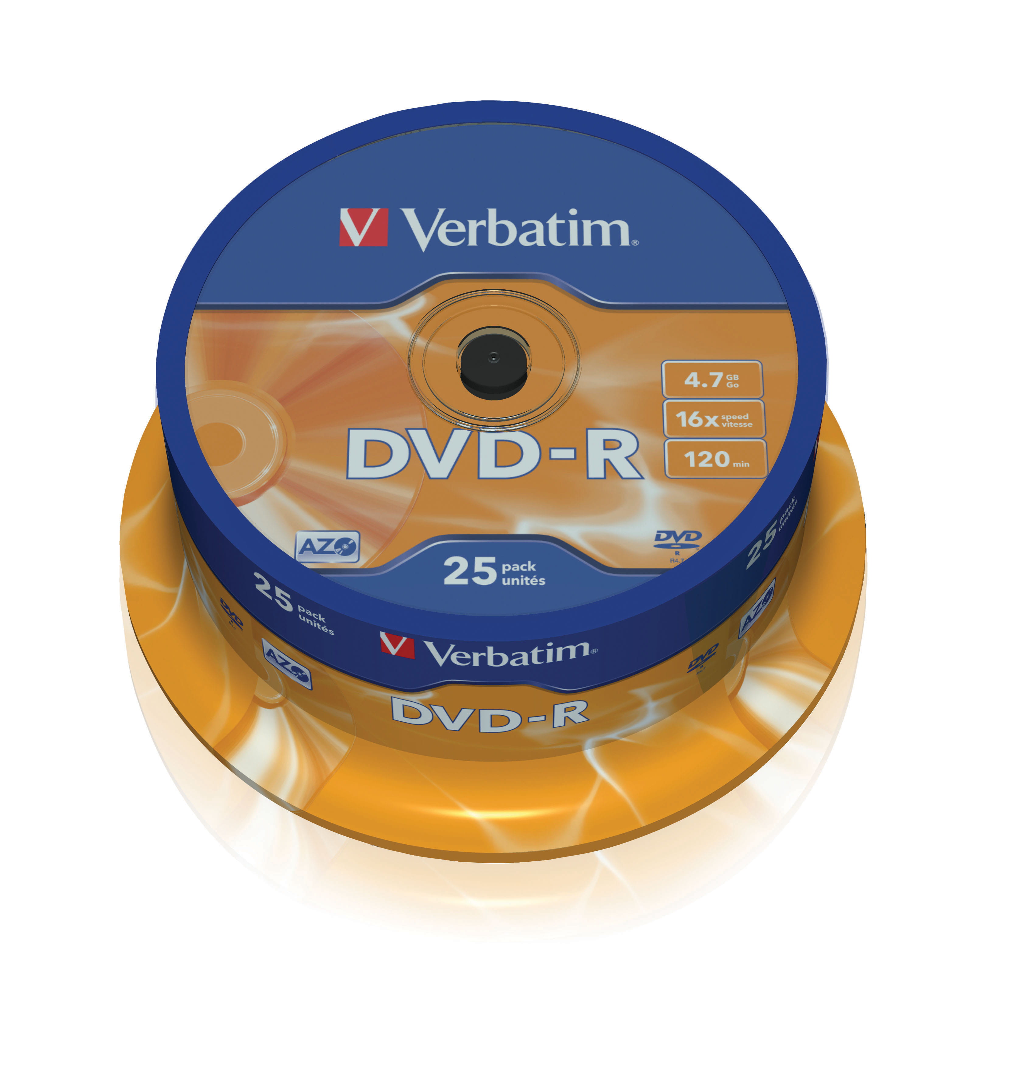 Verbatim 25 x DVD-R - 4.7 GB 16x - mattsilber