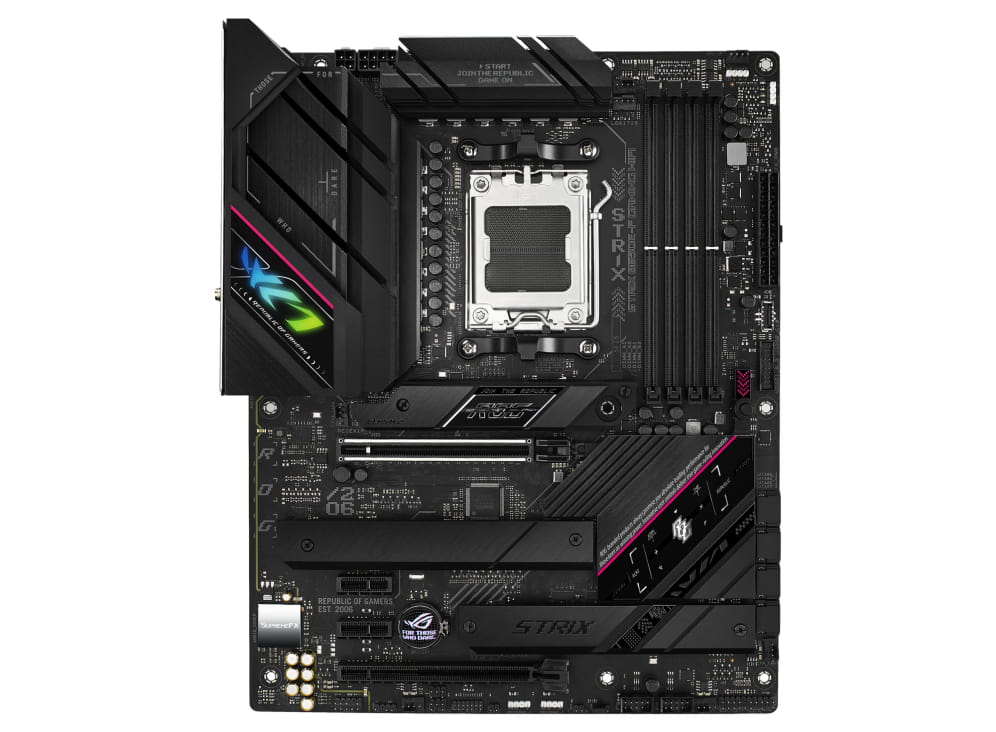 ASUS ROG Strix B650E-F Gaming WiFi - Motherboard - ATX - Socket AM5 - AMD B650 Chipsatz - USB-C 3.2 Gen 2x2, USB-C 3.2 Gen2, USB 3.2 Gen 2, USB 3.2 Gen 1 - 2.5 Gigabit LAN, Wi-Fi 6, Bluetooth - Onboard-Grafik (CPU erforderlich)