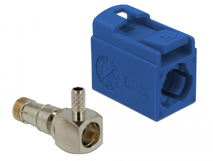 Delock FAKRA K jack 90° for crimping - Modulare Eingabe
