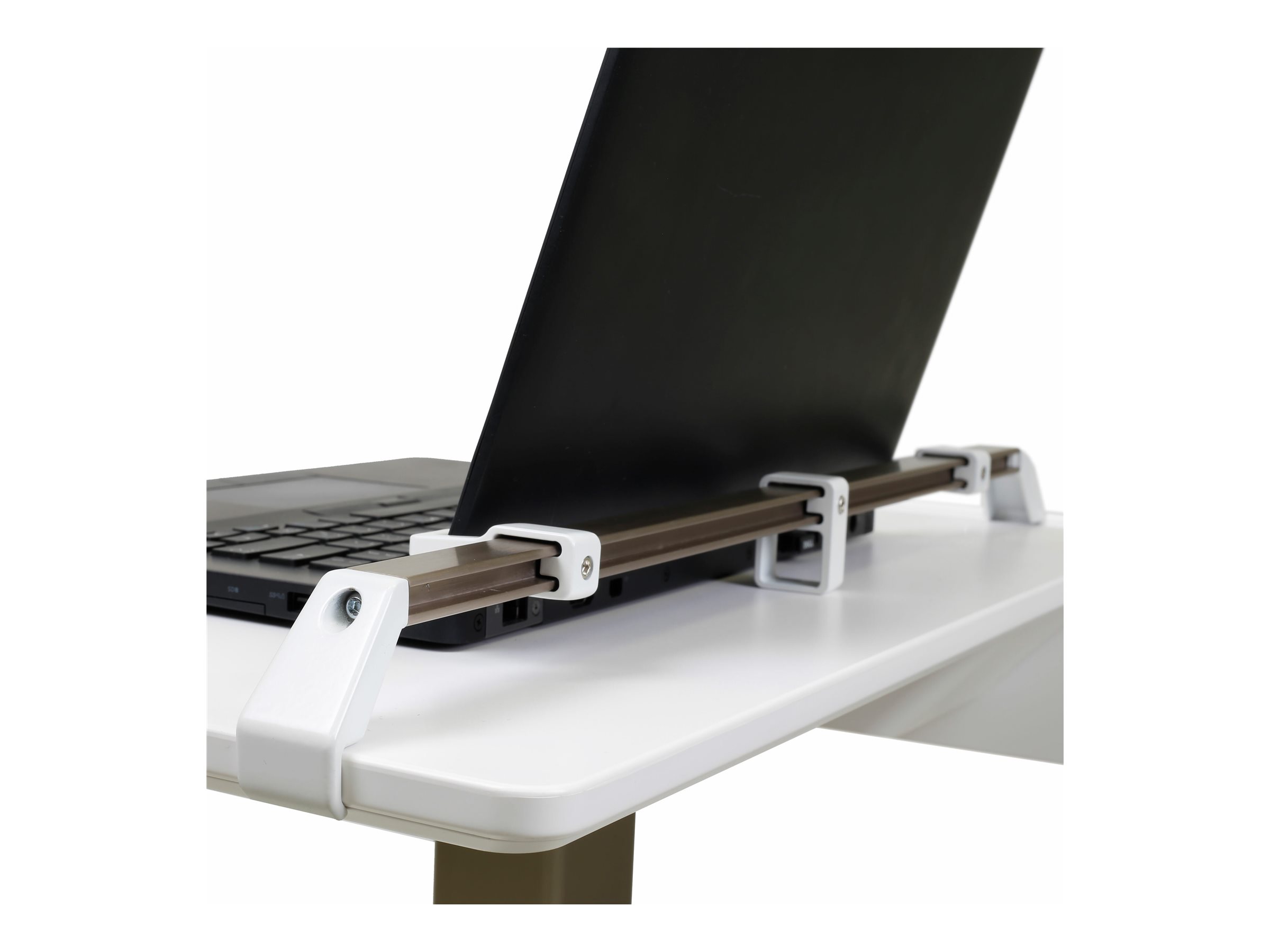 Ergotron CareFit - Wagen - Slim - für Notebook - Aluminium, verzinker Stahl, hochwertiger Kunststoff - weiß, Warm Gray - Bildschirmgröße: bis zu 43,9 cm (bis zu 17,3")