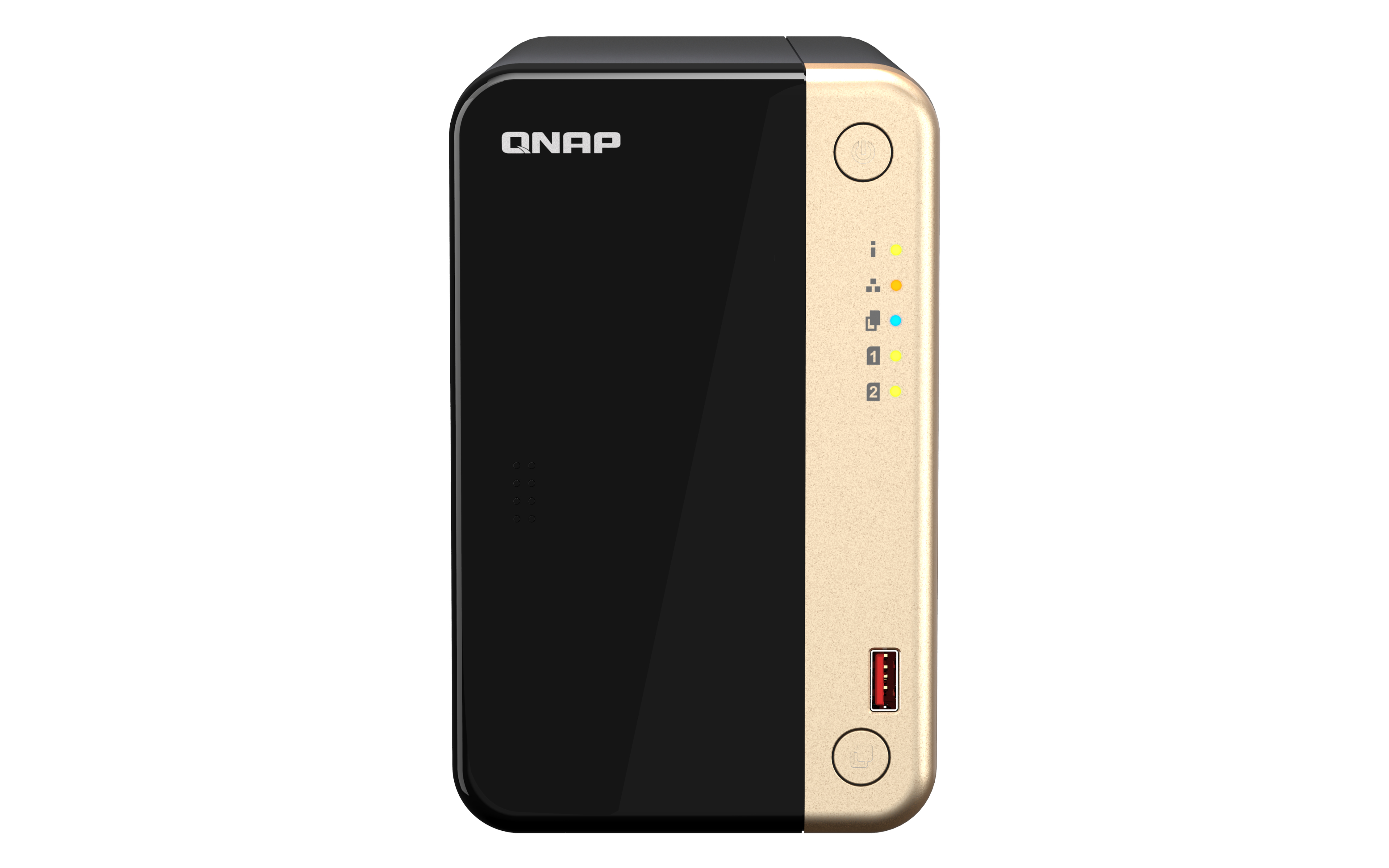 QNAP TS-264, NAS, Tower, Intel® Celeron®, N5095, 8 TB, Schwarz, Gold