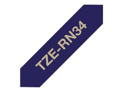 Brother TZe-RN34 - Gold auf Marineblau - Rolle (1,2 cm x 4 m)