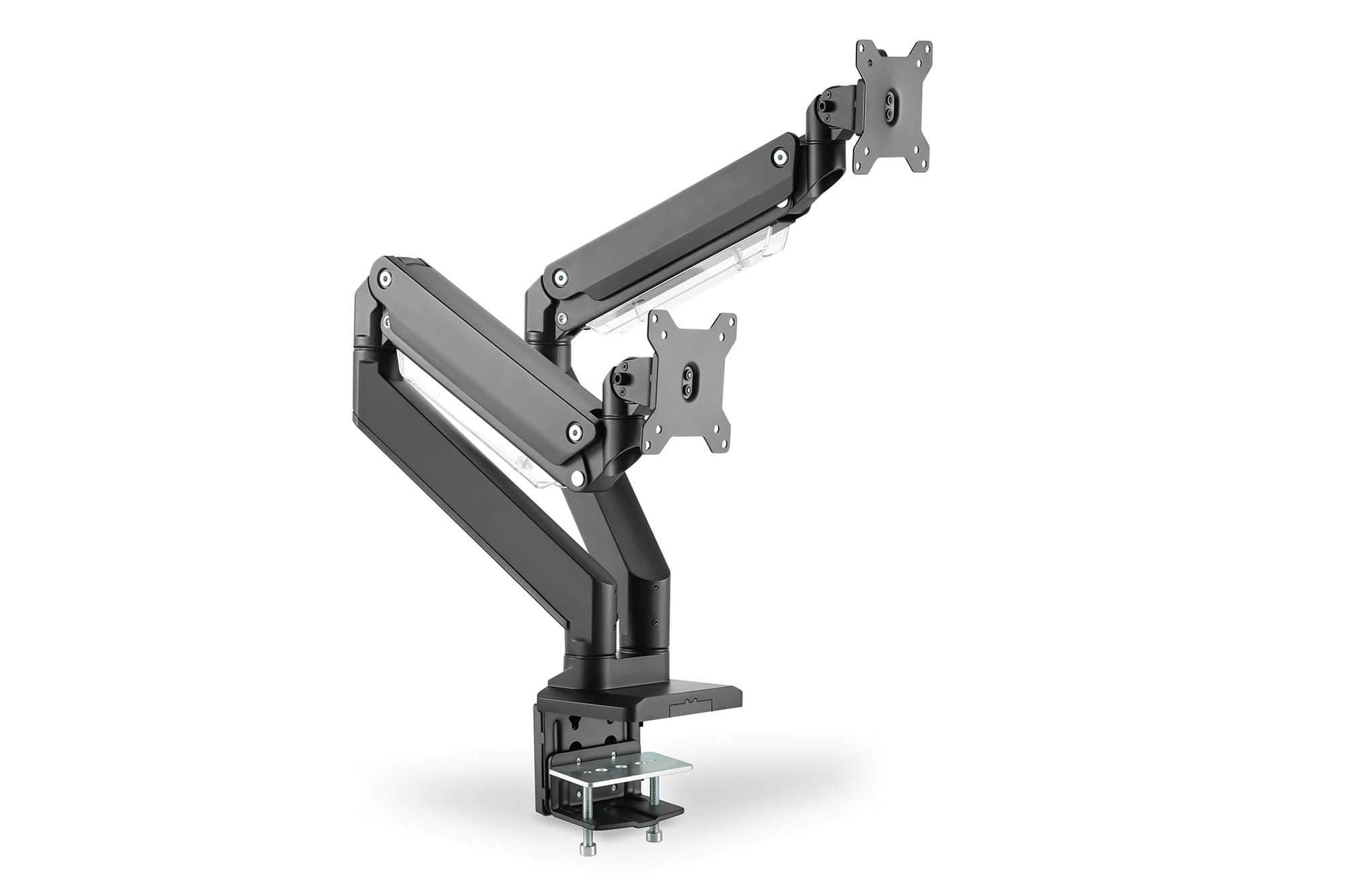 DIGITUS Universal Dual Monitorhalter mit Gasdruckfeder und Klemmbefestigung