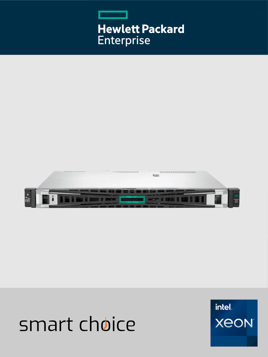 HPE ProLiant DL20 Gen11 - Server - Rack-Montage - 1 x Xeon E-2436 / 2.9 GHz - RAM: 1x 32 GB DDR5 - Drive: 2x 480 GB SATA SSD - Netzteil: 1x800W (Smart Choice)