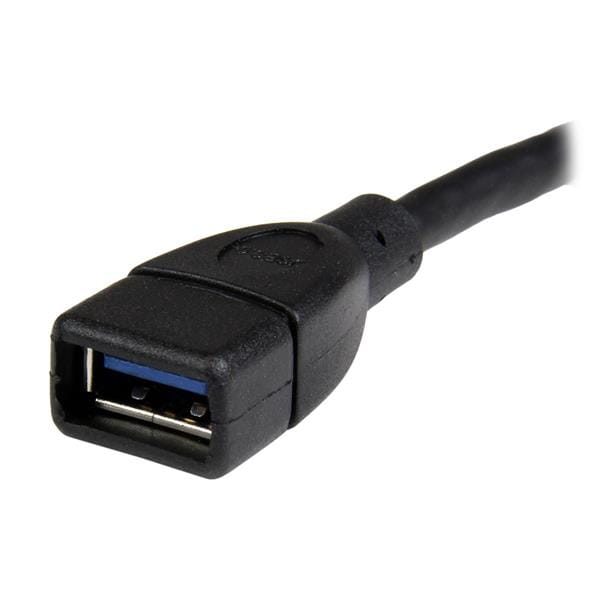 StarTech.com 15cm USB 3.0 Verlängerungskabel - USB 3 Typ A Kabel Verlängerung - Stecker/ Buchse - Schwarz - USB-Verlängerungskabel - USB Typ A (W)