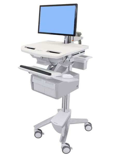 Ergotron Cart with LCD Arm, 2 Tall Drawer - Wagen - für LCD-Display / PC-Ausrüstung (offene Architektur)