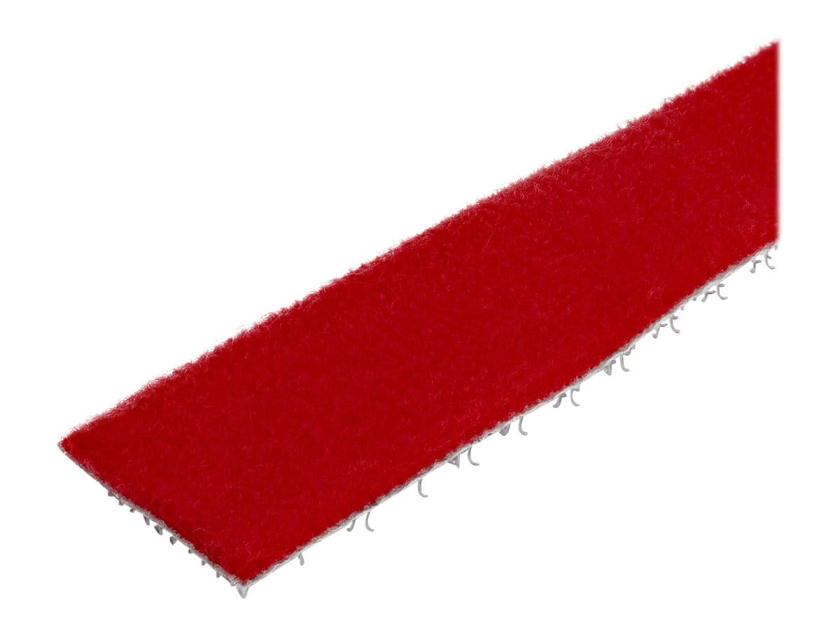 StarTech.com HKLP25RD Klettkabelbinder (7,6m, frei zuschneidbar & wiederverwendbar) rot