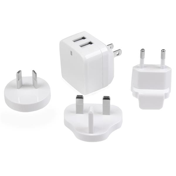 StarTech.com 2 Port USB Ladegerät / Netzteil - 2-fach Ladestecker 17 Watt / 3.4 Amp - Dual Reiseladegerät 110 / 220V - Weiß - Netzteil - 17 Watt - 3.4 A - 2 Ausgabeanschlussstellen (USB)