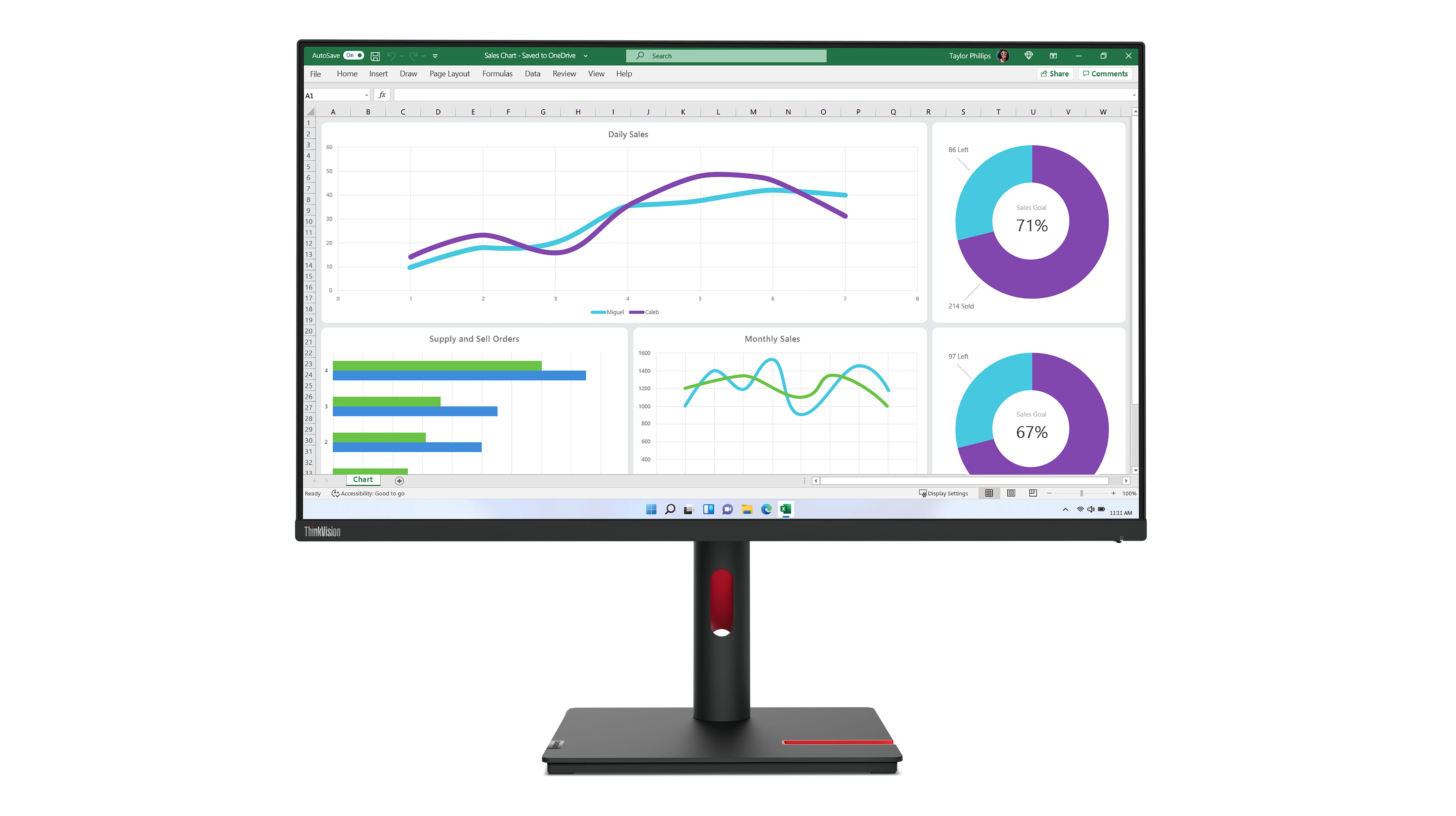 Lenovo ThinkVision T32h-30 - LED-Monitor - 80 cm (31.5")